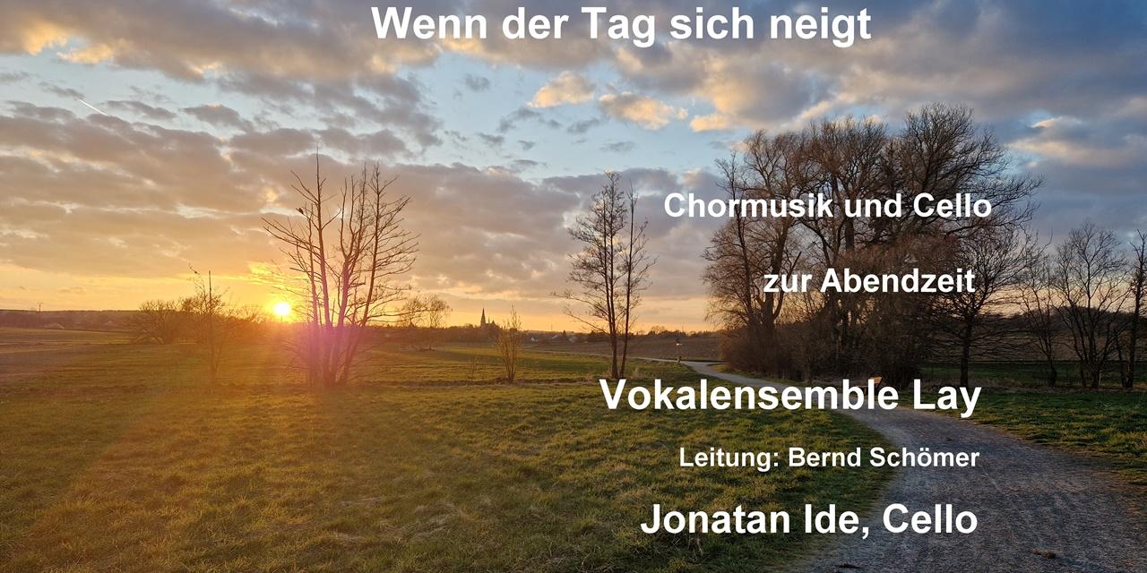 Abendstimmung mit Text