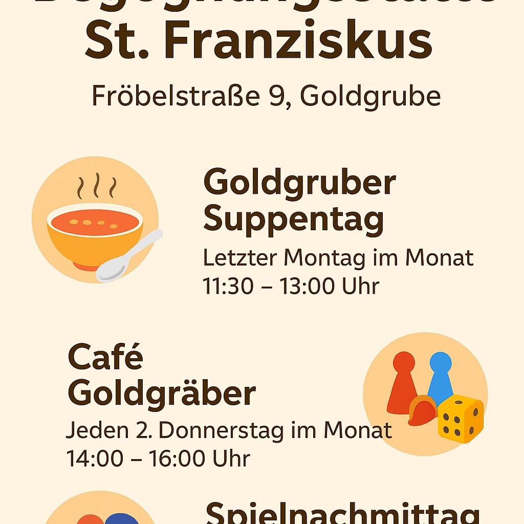 Plakat Angebote Begegnungsstätte St. Franziskus