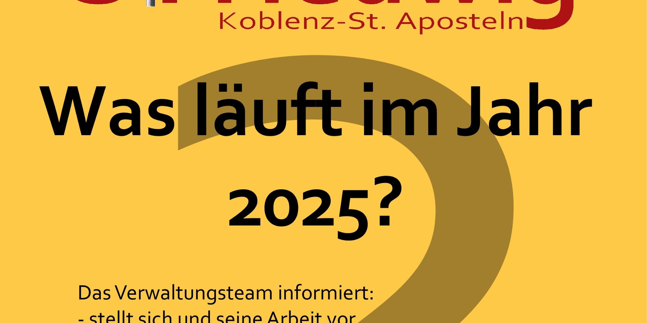 Plakat mit Einladungstext zum Infoabend mit gelbem Hintergrund