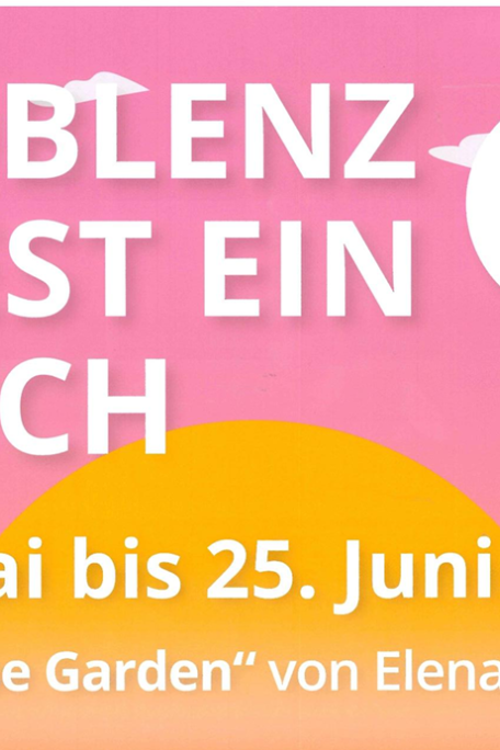 Ausschnitt vom Plakat Koblenz liest ein Buch 05. Mai bis 25. Juni 'Paradise Garden' von Elena Fischer