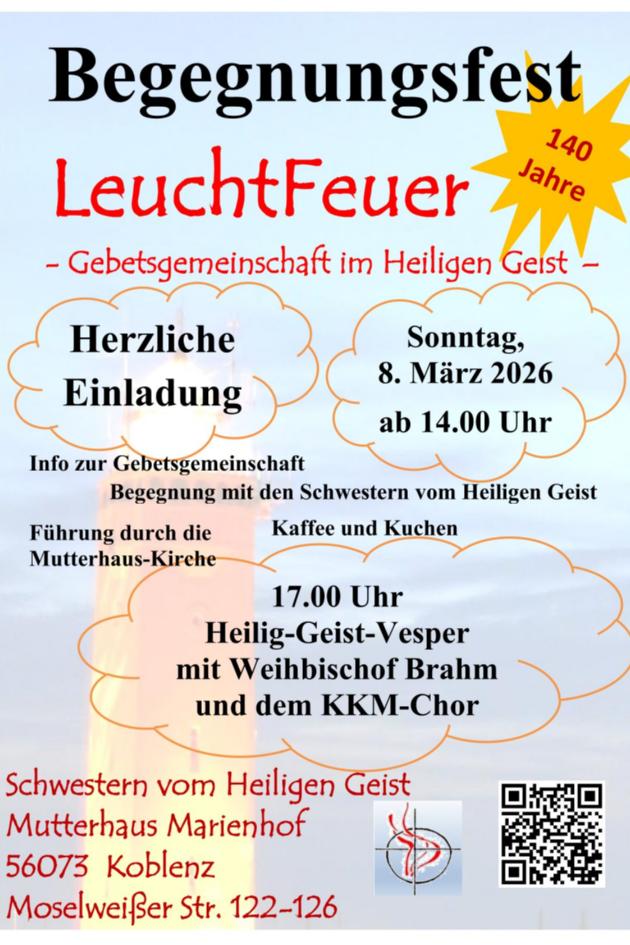 Plakat mit einem transparenten Leuchtturm im Hintergrund