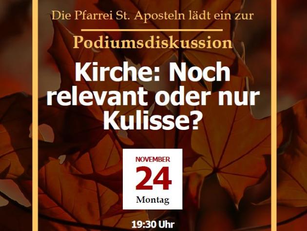 Bild des Plakats mit Einladung zur Podiumsdiskussion