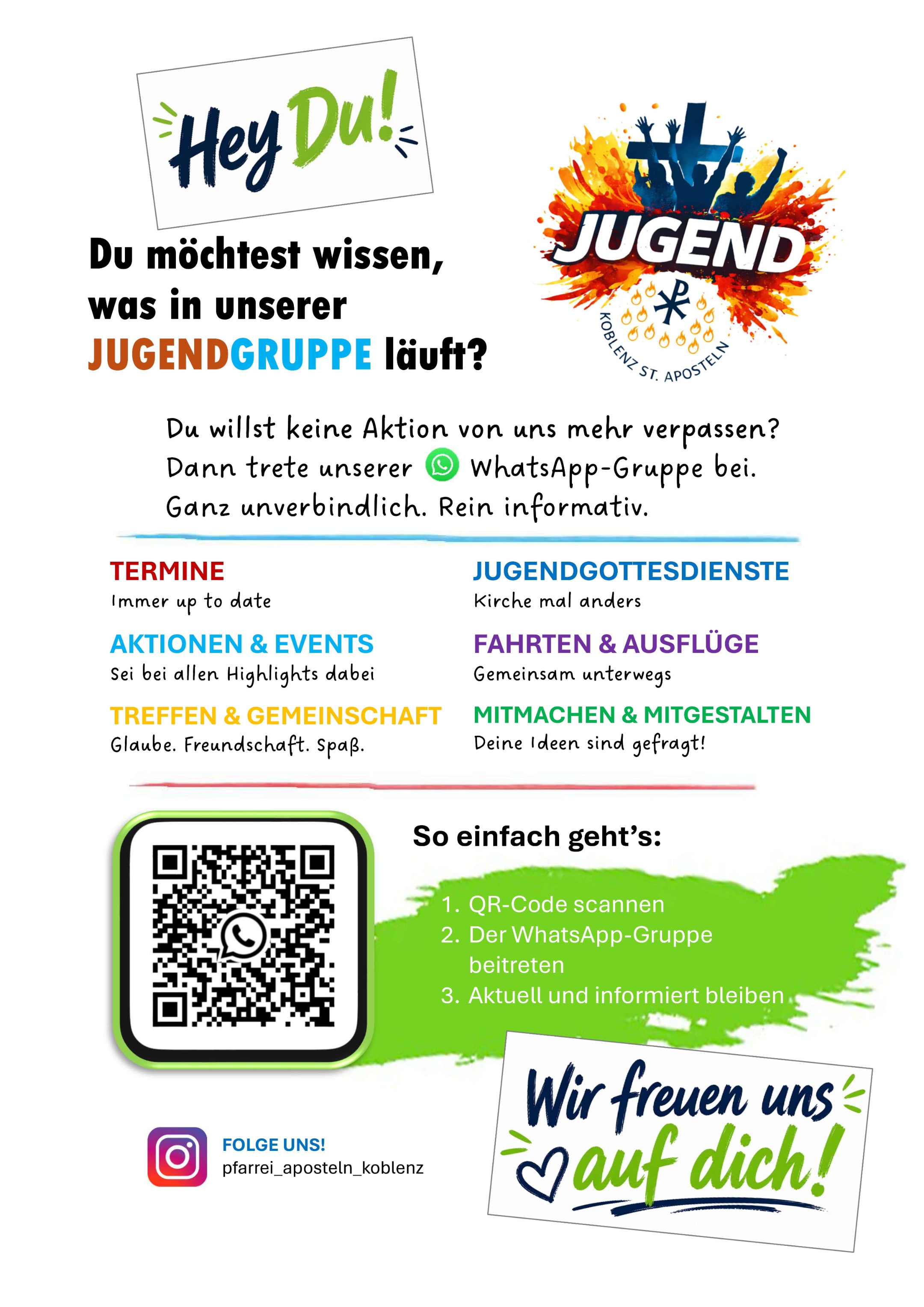 Flyer mit Informationen zur Jugendgruppe