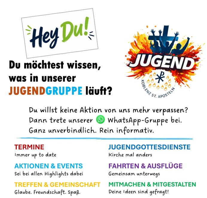 Flyer mit verschiedenen Infos zur JUGENDGRUPPE