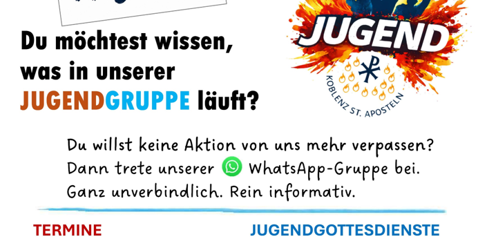 Flyer mit verschiedenen Infos zur JUGENDGRUPPE