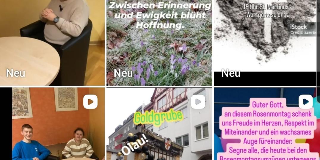 Ein Screenshot vom Handy mit geöffnetem Probil der Pfarrei Koblenz St. Aposteln (c) Pfarrei Koblenz St. Aposteln Ein Screenshot vom Handy mit geöffnetem Probil der Pfarrei Koblenz St. Aposteln
