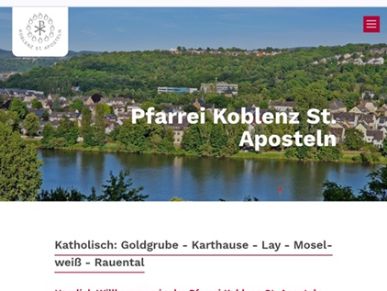 zu sehen ist ein Screenshot der Homepage Stand 26.01.2025 mit Hinweis zur Romwallfahrt