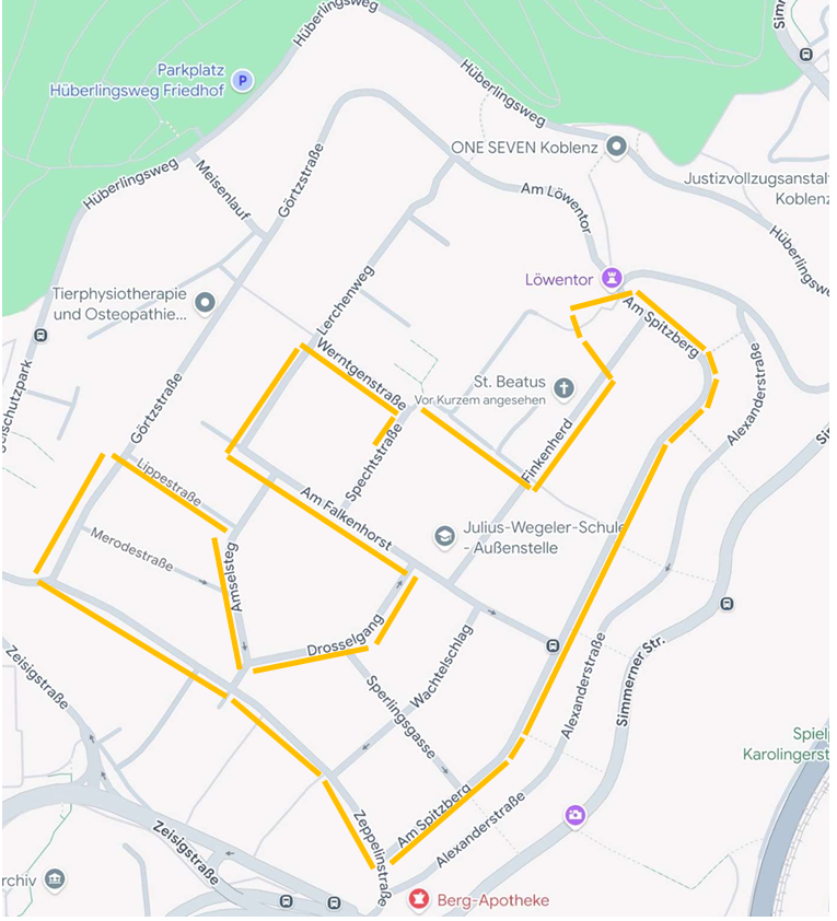 Stadtplan Alt-Karthause (c) Hans Peter Stadtplan Alt-Karthause