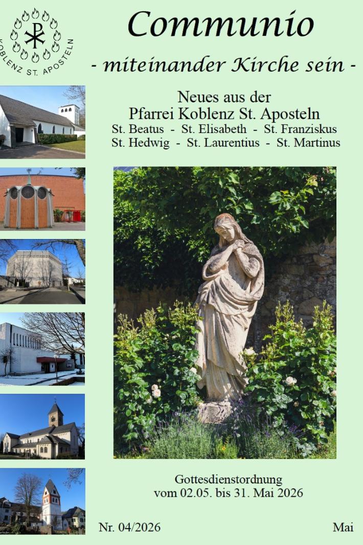 Titelbild des Pfarrbriefs Mai 2026 der Pfarrei Koblenz St. Aposteln
