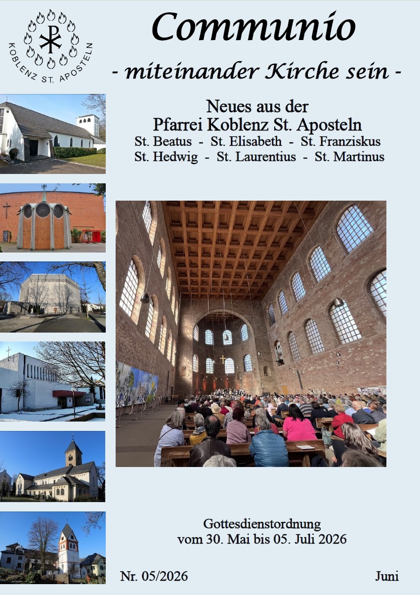 Titelbild des Pfarrbriefs Juni 2026 der Pfarrei Koblenz St. Aposteln