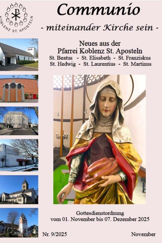 Titelbild des Pfarrbriefs November 2025 der Pfarrei Koblenz St. Aposteln