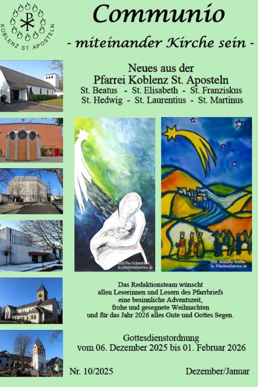 Titelbild des Pfarrbriefs Communio Dezember 2025 und Januar 2026